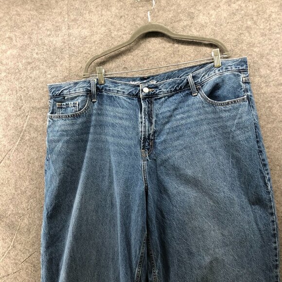 Old Navy Wow Mid Rise Baggy Wide Leg Jeans Womens 22 Blue Medium Wash - Picture 3 of 11